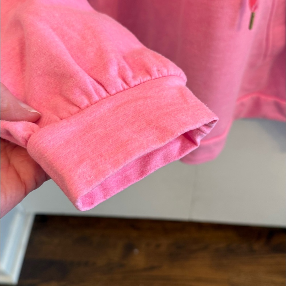 Lilly Pulitzer Pink 3/4 zip Hoodie with pocket - Picture 5 of 10